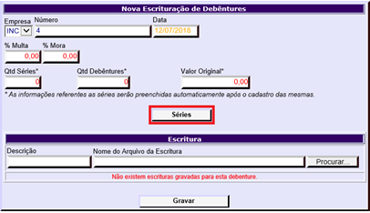 Figura 3 - Cadastro de séries