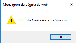 Figura 10 - Confirmação da Instrução