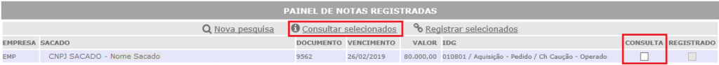 Figura 13 - Consulta de Títulos pelo Painel