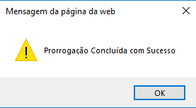 Figura 13 - Confirmação de Instrução