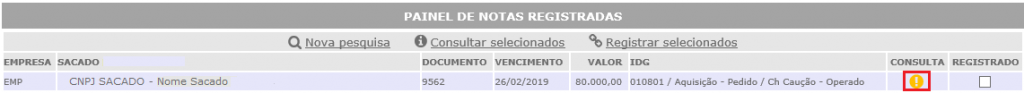 Figura 15 - Consulta e Habilita Registro