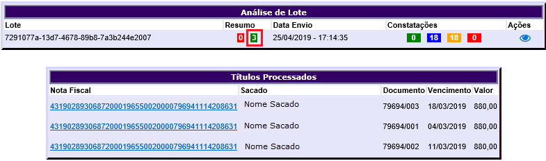 Figura 17 - Resumo da Nota