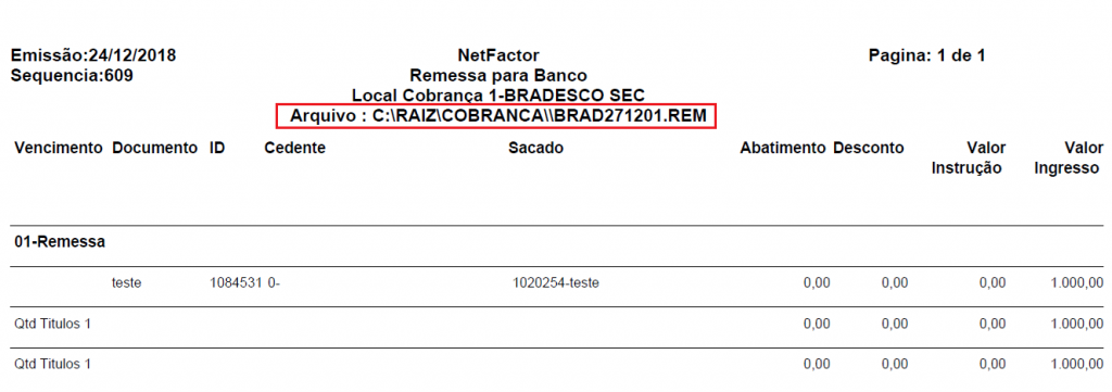 Figura 8 - Relatório