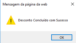 Figura 9 - Confirmação de Instrução