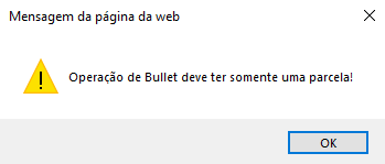 Figura 12 - Mensagem Operação Bullet