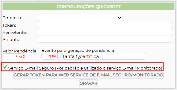 Figura 4 – Utilizar Email Seguro