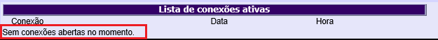 Figura 2 - Sem conexões abertas no momento
