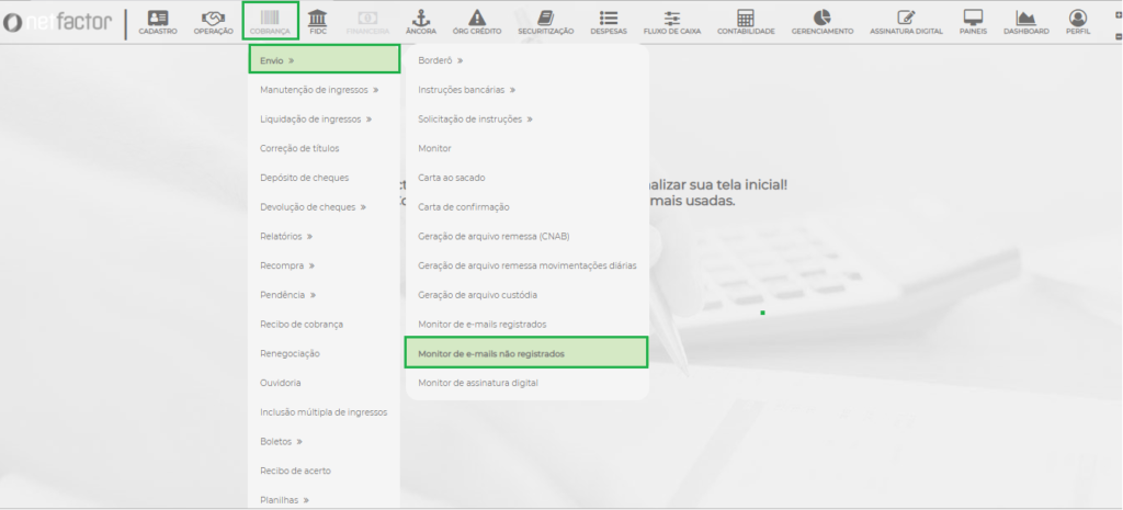 Figura 1 – Caminho Monitor de Emails não Registrados