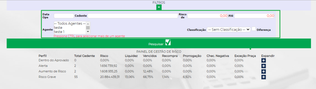 Figura  6 – Filtros de Seleção