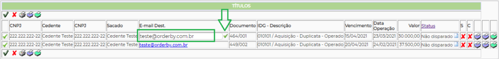 Figura 13 – Alteração e-mail do sacado