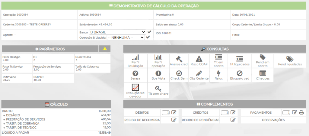 Figura 7 - Demonstrativo