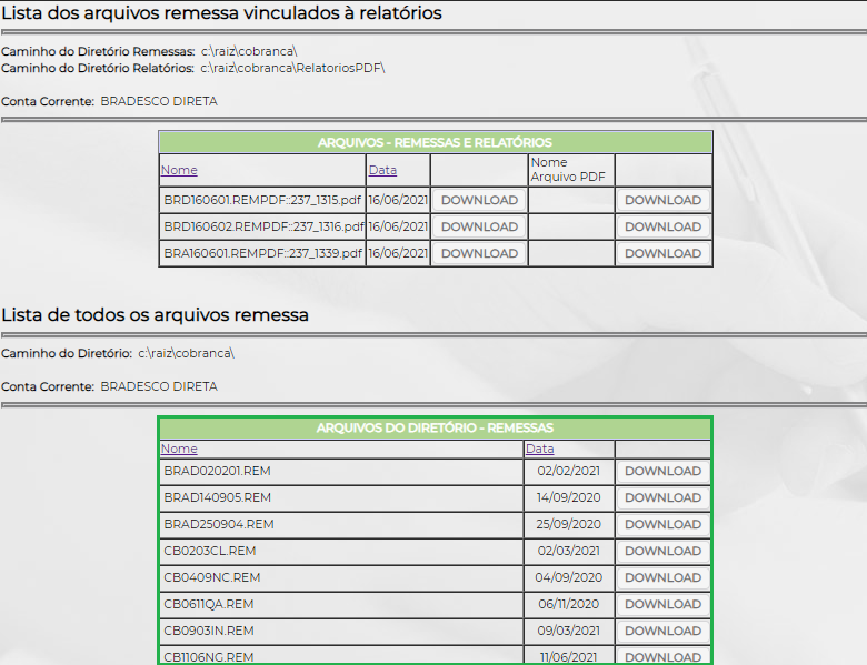 Figura 6 - Download arquivos