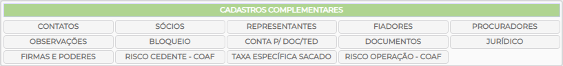 Figura 12 - Cadastros Complementares