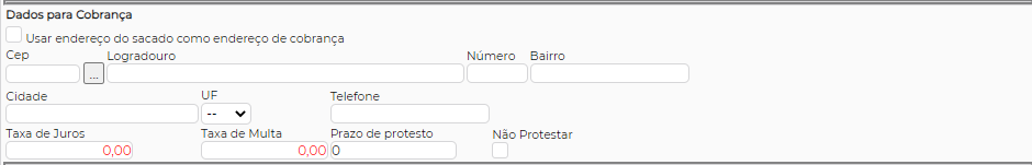 Figura 3 - Dados de Cobrança