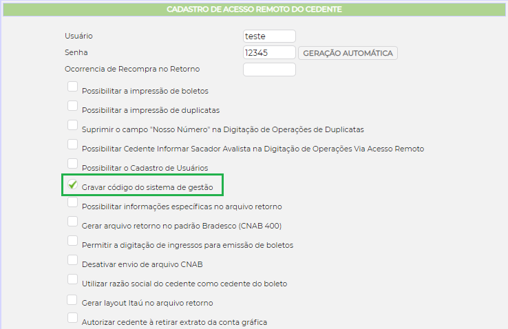 Figura 14 - Código do Sistema de Gestão