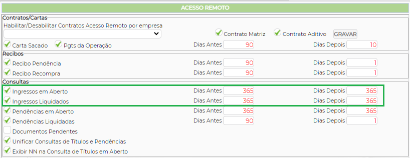 Figura 2 - Consulta de Ingressos