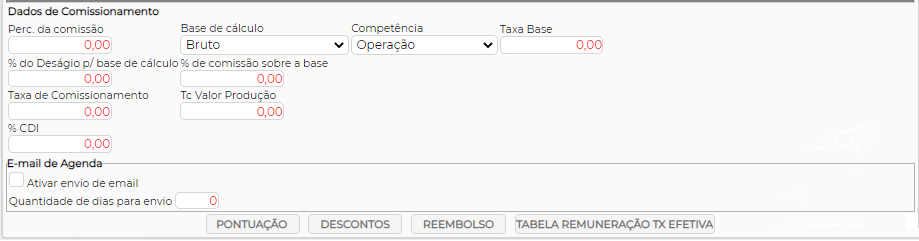 Figura 3 - Configuração de comissionamento