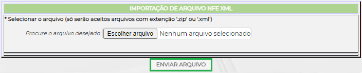 Figura 9 - Importação Nf-e (XML)