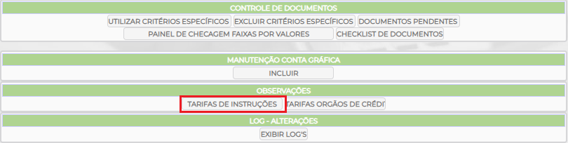 Figura 2 - Observações do Cedente