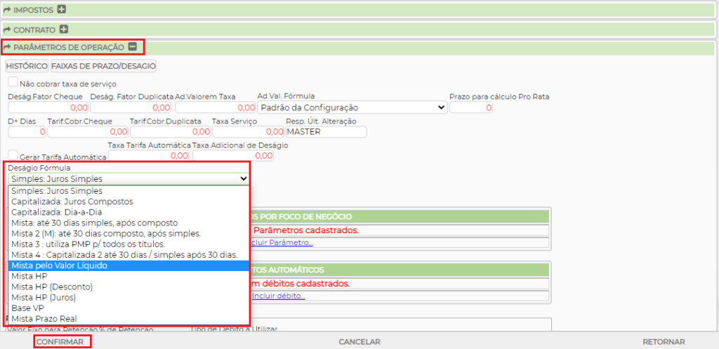 Figura 2 – Configuração por Cedente