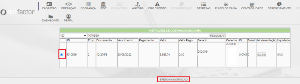 Figura 6 - Confirmação de pesquisa