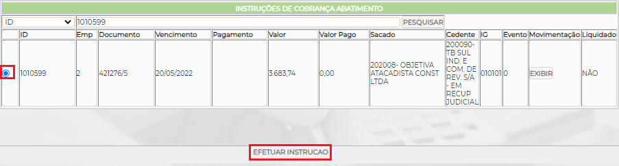 Figura 8 - Confirmação da pesquisa