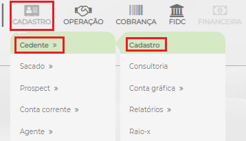 Figura 4 – Configuração do cedente.