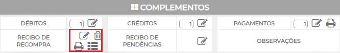 Figura 8 – Alterações no Recibo