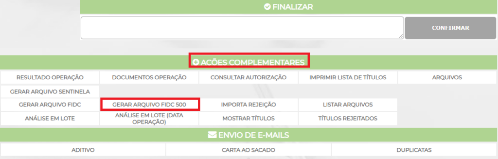 Figura 2 – Geração do Arquivo