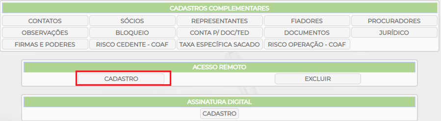 Figura 5 - Caminho Configuração Acesso Remoto