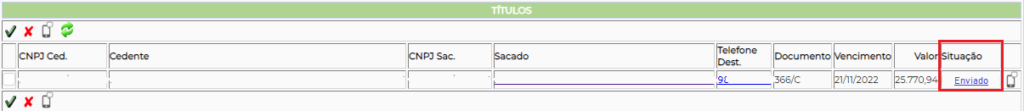 Figura 10 – Situação ‘enviado’.