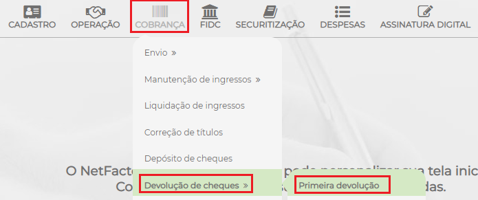 Figura 1 – Caminho para Depósito