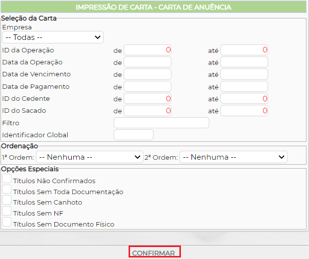 Figura 5 – Emitir Carta de Anuência.