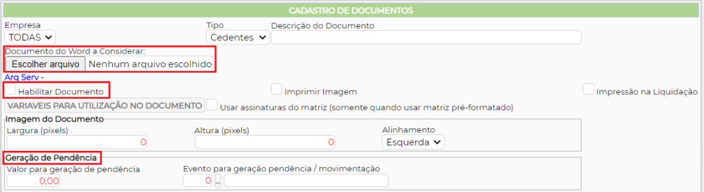 Figura 7 – 2º formato parametrização.