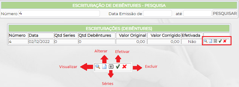 Figura 7 – Escriturações incluídas no sistema