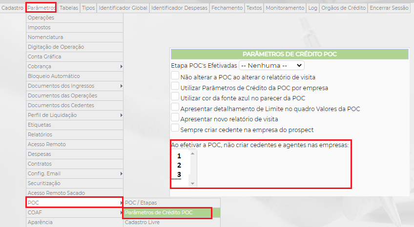 Figura 1 - Parâmetros Config