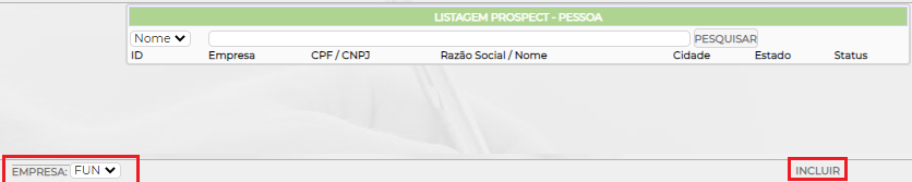 Figura 1 - Listagem Prospect - Pessoa