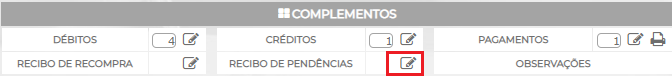 Figura 7 - Complementos - Recibo de Pendências