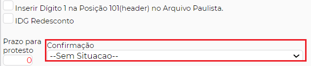 Figura 3 – Seleção da confirmação.