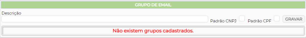 Figura 4 – Grupo de Email.