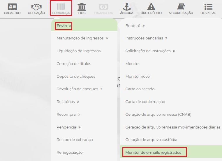 Figura 4 – Caminho Monitor de Emails Registrados