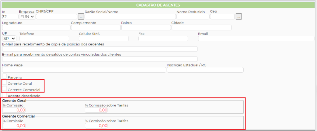 Figura 2 - Cadastro do Agente