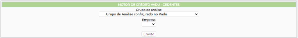 Figura 7 - Escolha do Grupo de Análise