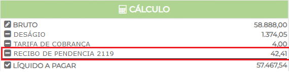 Figura 9 - Cálculo da Operação