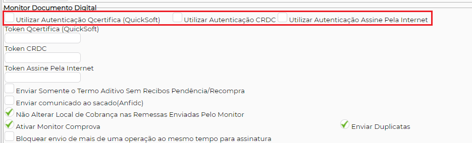 Figura 7 - Configuração Certificadora Padrão