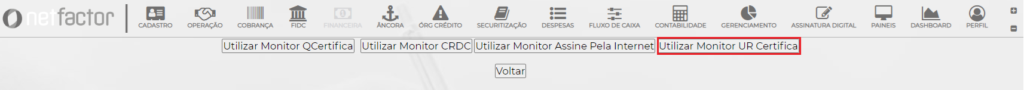 Figura 3 – Utilizar Monitor UR Certifica