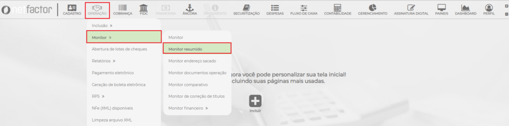 Figura 1 – Caminho Monitor Resumido