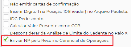 Figura 11 – Opção para enviar a nota promissória para assinatura