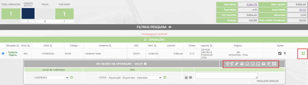 Figura 5 – Detalhes da operação