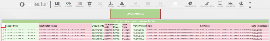 Figura 5 – Vincular XML